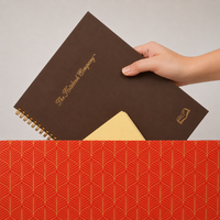 Paris at Midnight Cocoa premium notebook, Italian-finished cover, handcrafted by The Notebook Company — view 5