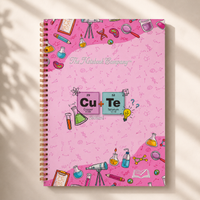The Chempanion Cute Reactor premium chemistry notebook, original artist cover, handcrafted by The Notebook Company