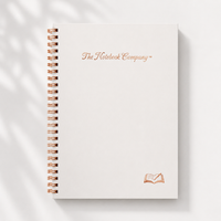 Mediterranean Summer Pearl Blanc premium notebook, Italian-finished cover, handcrafted by The Notebook Company