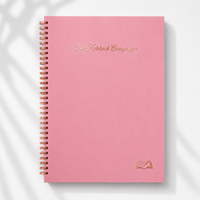 Mediterranean Summer Paris Pink premium notebook, Italian-finished cover, handcrafted by The Notebook Company