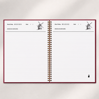 Paris at Midnight Rouge premium notebook, Italian-finished cover, handcrafted by The Notebook Company — view 2