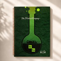 The Chempanion Cooking Mayhem premium chemistry notebook, original artist cover, handcrafted by The Notebook Company