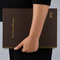 Paris at Midnight Cocoa premium notebook, Italian-finished cover, handcrafted by The Notebook Company — view 7