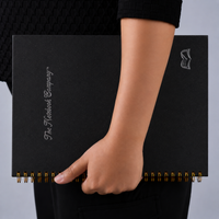 Paris at Midnight Pearl Noir premium notebook, Italian-finished cover, handcrafted by The Notebook Company — view 7