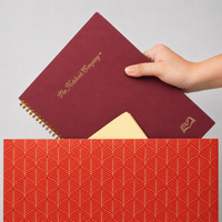 Paris at Midnight Rouge premium notebook, Italian-finished cover, handcrafted by The Notebook Company — view 5